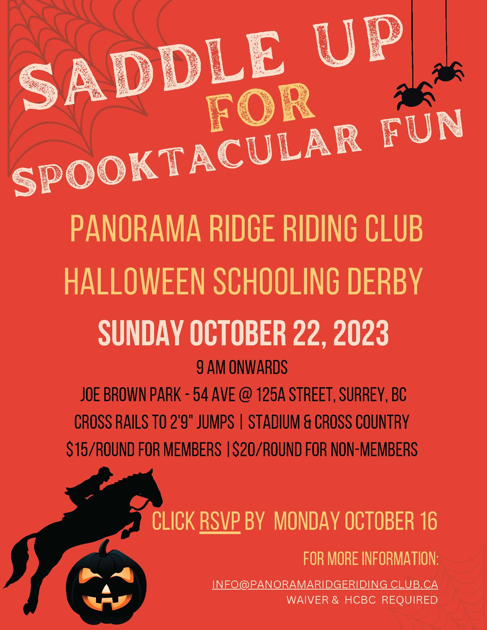 Oct 22: Spooktacular Schooling Derby